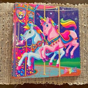 Vintage- Lisa Frank Carousel Unicorn Horses Binder